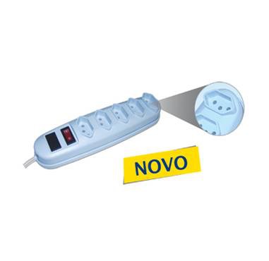 FILTRO DE LINHA R$ 19,90 (05 tomadas, 03 pinos para 1,2 metros)